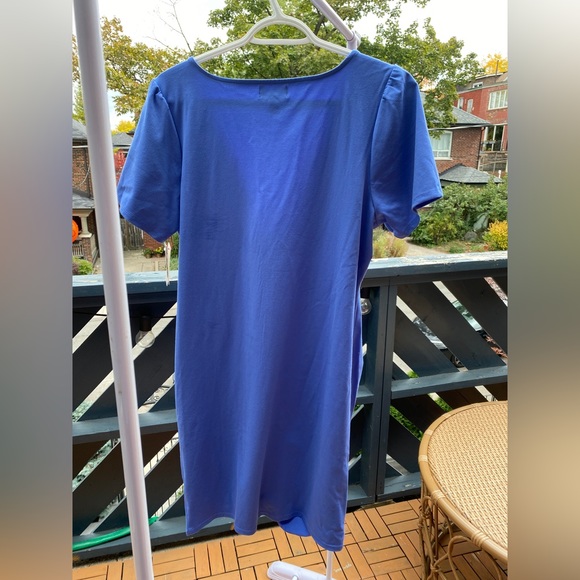 Open Edit Ruched Short-sleeve Dress Plus Size - Picture 3 of 7